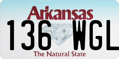 AR license plate 136WGL