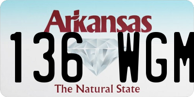 AR license plate 136WGM