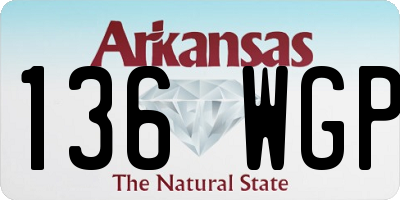 AR license plate 136WGP