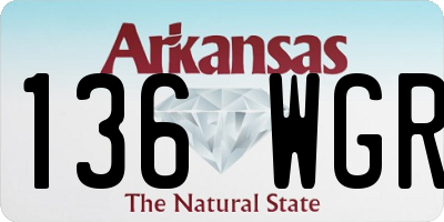 AR license plate 136WGR