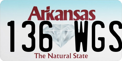 AR license plate 136WGS