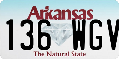 AR license plate 136WGV