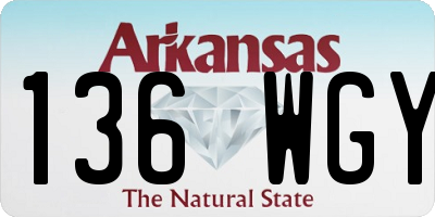 AR license plate 136WGY