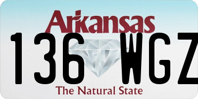 AR license plate 136WGZ