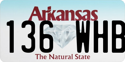 AR license plate 136WHB