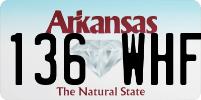 AR license plate 136WHF
