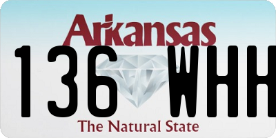 AR license plate 136WHH