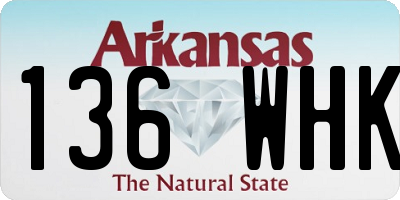 AR license plate 136WHK
