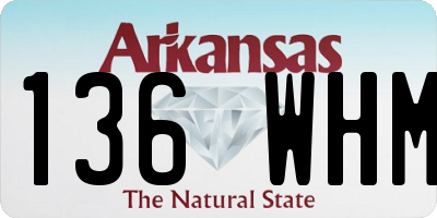 AR license plate 136WHM