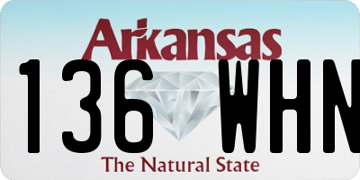 AR license plate 136WHN