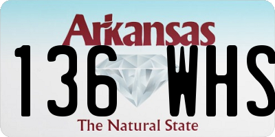 AR license plate 136WHS