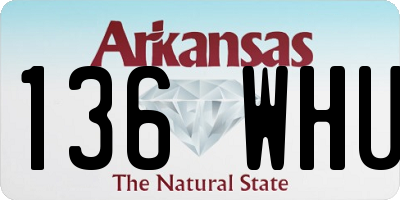 AR license plate 136WHU