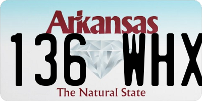 AR license plate 136WHX