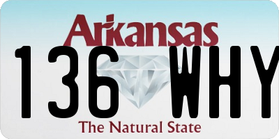 AR license plate 136WHY