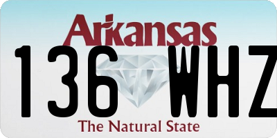 AR license plate 136WHZ