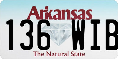 AR license plate 136WIB