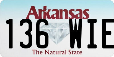 AR license plate 136WIE