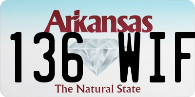 AR license plate 136WIF