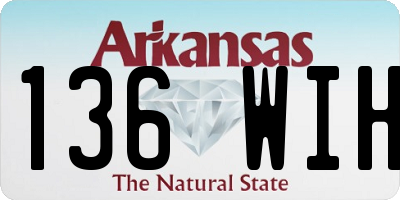 AR license plate 136WIH