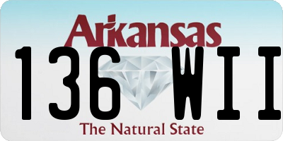 AR license plate 136WII