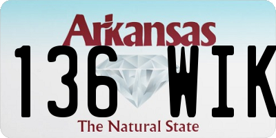 AR license plate 136WIK