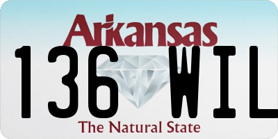 AR license plate 136WIL