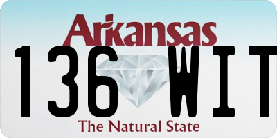 AR license plate 136WIT