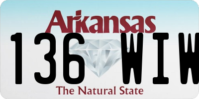 AR license plate 136WIW