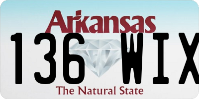 AR license plate 136WIX