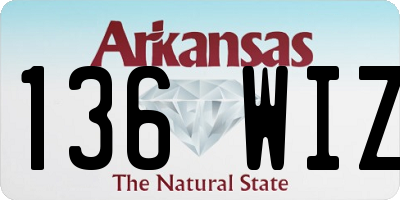 AR license plate 136WIZ