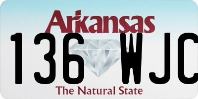 AR license plate 136WJC