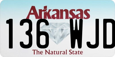 AR license plate 136WJD