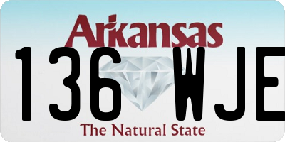 AR license plate 136WJE