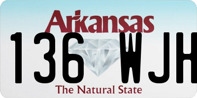 AR license plate 136WJH