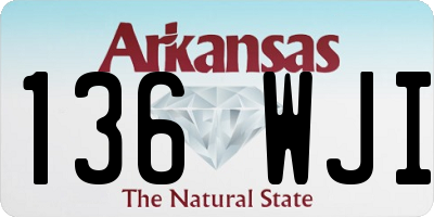 AR license plate 136WJI