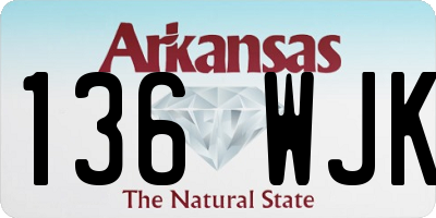 AR license plate 136WJK