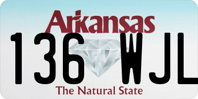 AR license plate 136WJL