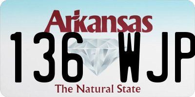 AR license plate 136WJP