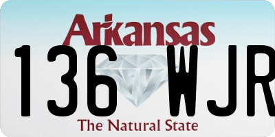 AR license plate 136WJR