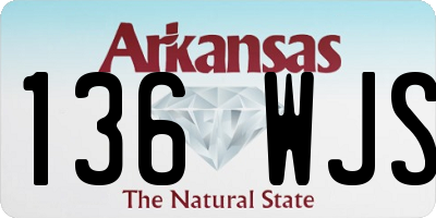 AR license plate 136WJS