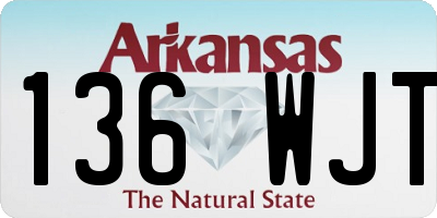 AR license plate 136WJT