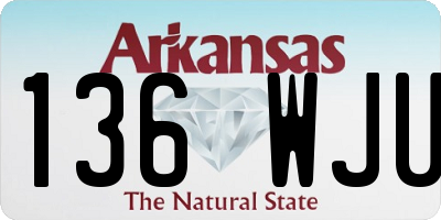 AR license plate 136WJU