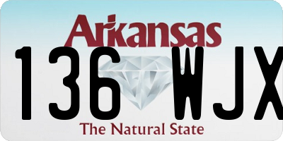 AR license plate 136WJX