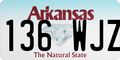 AR license plate 136WJZ