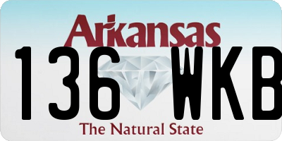 AR license plate 136WKB