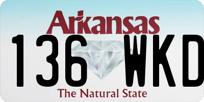 AR license plate 136WKD