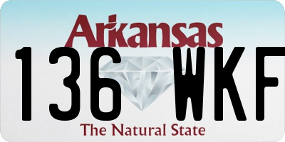 AR license plate 136WKF
