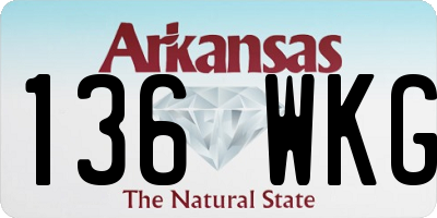 AR license plate 136WKG