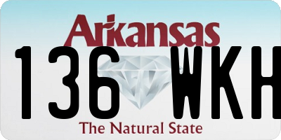 AR license plate 136WKH