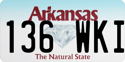 AR license plate 136WKI